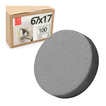 Styropor Abdeckkappen Rondelle Ø 67 mm Graphit 100stk.