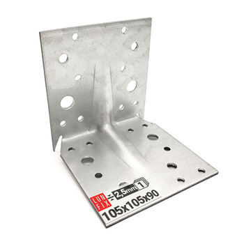 Montagewinkel mit Bolzen 105x105x90x2,5 Zimmerei 1St.