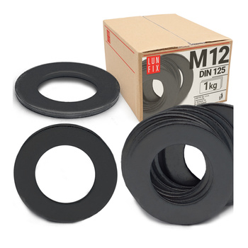 Runde Unterlegscheibe M12 Shwarz verzinkt DIN125 1kg