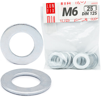 Unterlegscheiben M6 DIN 125 25 Stück