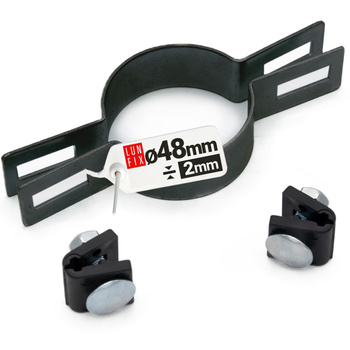 Mittelschelle Rund für 48 mm Pfosten Graphit