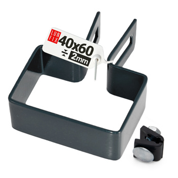 Endschelle Vierkant für 40x60 mm Pfosten Graphit