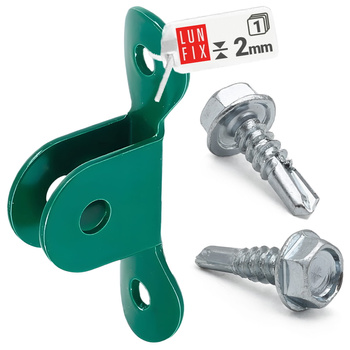 Querstrebenhalter zur Zaunpfosten Grün inkl. 2 Schrauben