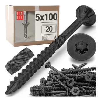 Shwarz spanplattenschrauben 5x100 20stk.