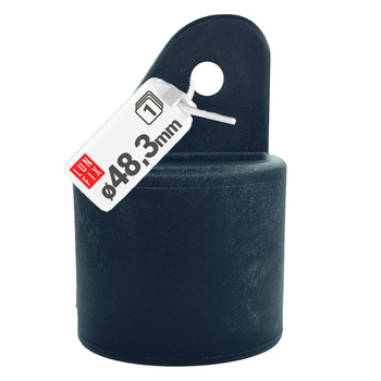 Strebenkappe zur Befestigung Graphit für 48 mm Pfosten