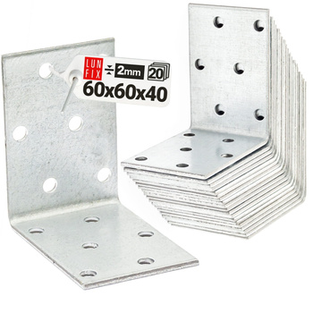Winkelverbinder 60x60x40x2 20 Stück