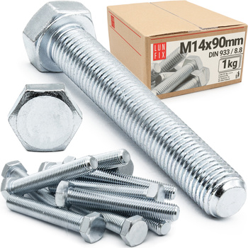 Sechskantschrauben M14x90 DIN 933 1 kg (ca.8 Stk.)