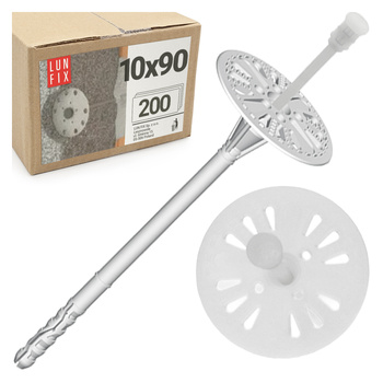 Styropordübel 90 mm Dämmstoffdübel 200stk.