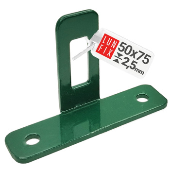 Zaunhalter Wandanschluss 75x45 mm RAL6005 Grün