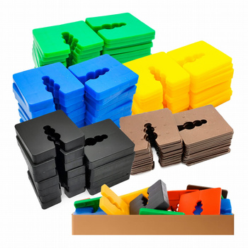 Satz Distanzklötze 2-10 mm 50x50mm Unterleger Abstandshalter 300Stk.