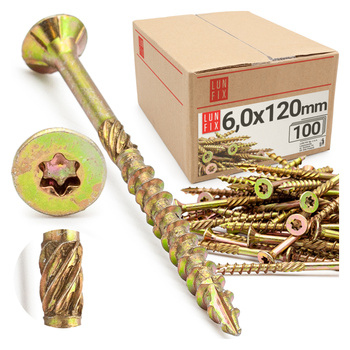 Spanplattenschrauben 6,0x120 mm 100 Stück TX30