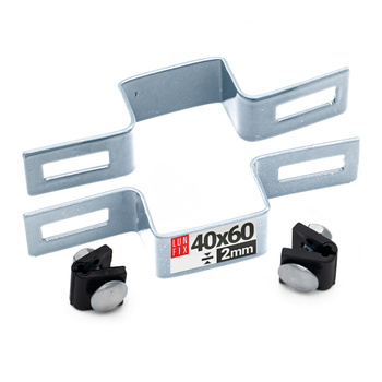 Mittelschelle Vierkant für 40x60 mm Pfosten Verzinkt