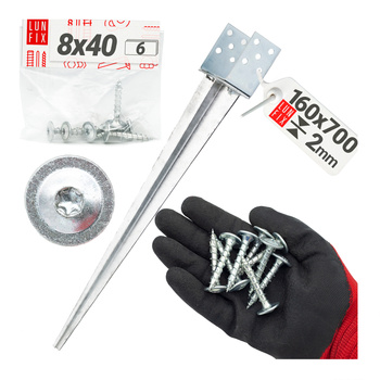 Montage Satz: Pfostenträger Verstellbar + Schrauben