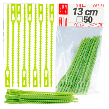 Universalbinder Blumenbinder Drehbinder Pflanzclips Wiederverwendbar ABS Kunststoff 13 cm 50 Stück