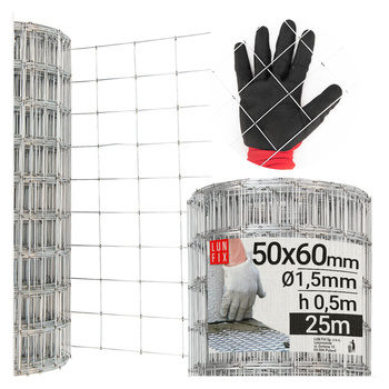 Armierungsgewebe Wand H50cm L25m Maschenweite 50x60mm Ø1,5mm