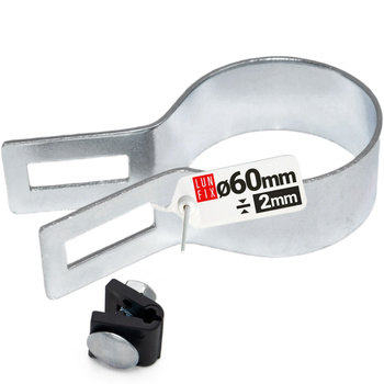 Endschelle Rund für 60 mm Pfosten Verzinkt