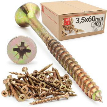 Universalschraube 3,5x60 mm 400 Stück Kreuzschlitz PZ2