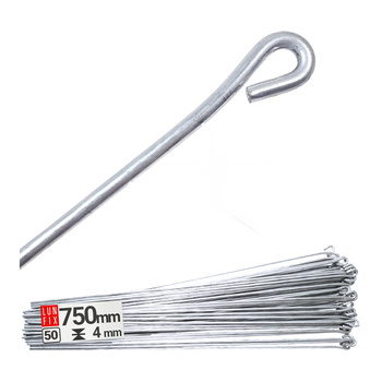 50 x 750 mm Befestigungsdraht mit Öse für Ankerschnellabhänger 4mm