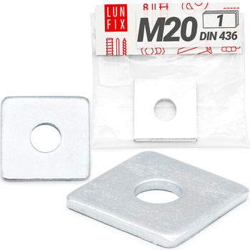 Quadratische Unterlegscheibe M20 60x60x5,0mm - DIN 4361 Stck.