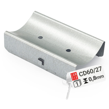 Längsverbinder Für CD60/27 Profile 25x95x60 mm Verzinkt