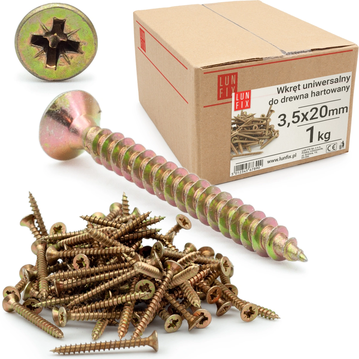 Tischlerschraube 8 mm für Holz mit Senkkopf und TORX-Antrieb