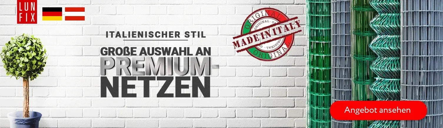 Lun Fix Premium Zaungitter im italienischen Stil, hohe Qualität Lun Fix