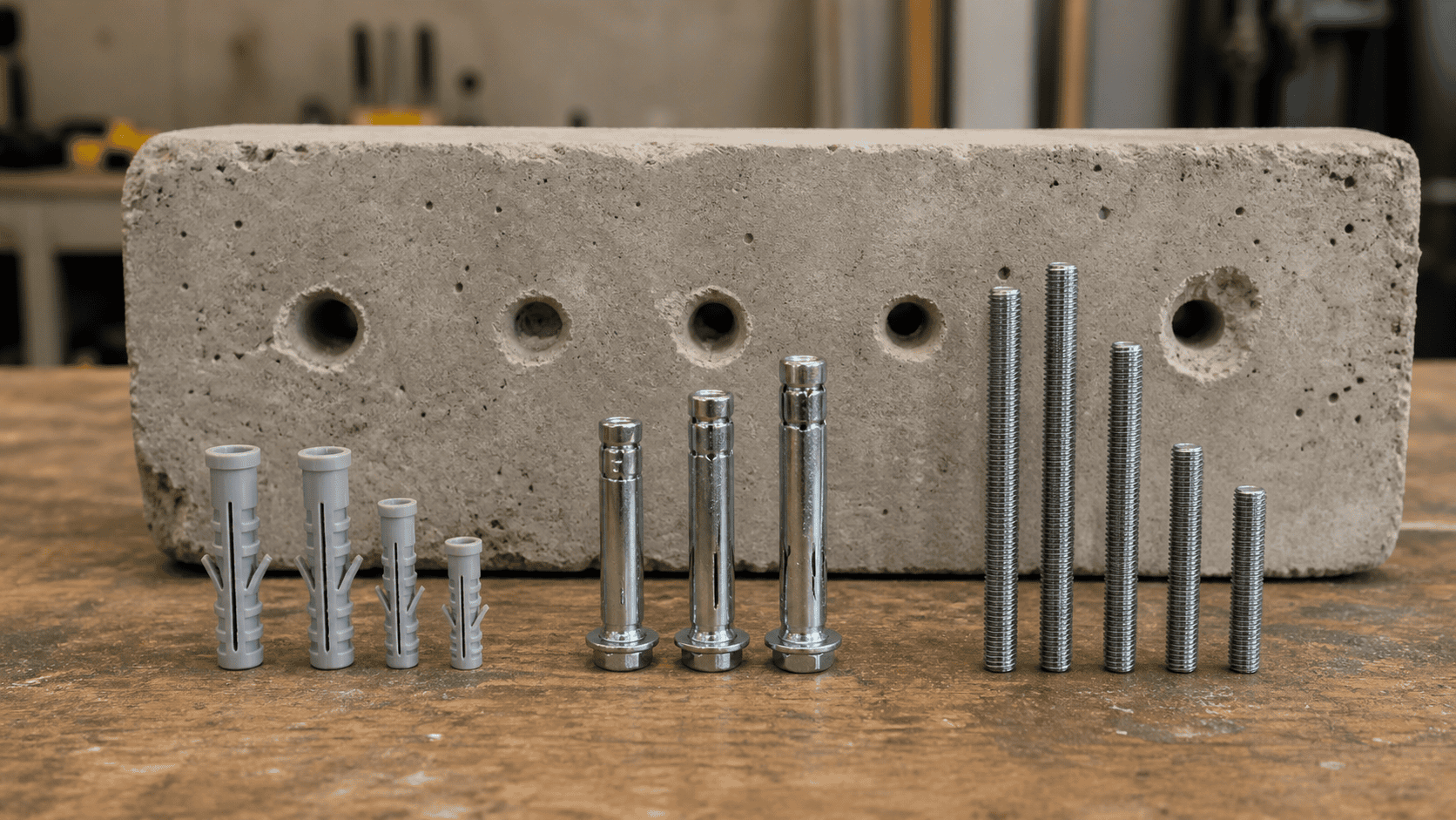 Montagedübel oder alternative Befestigung für Beton