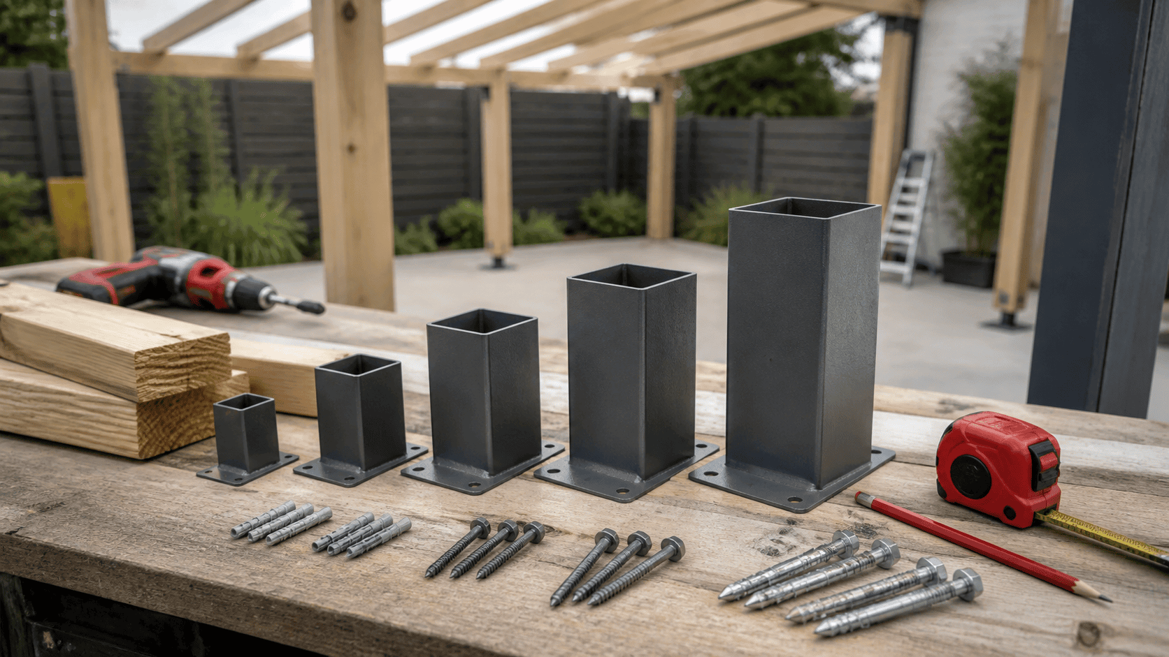 Wie waehlt man die richtige Groesse des Elements fuer Pergola