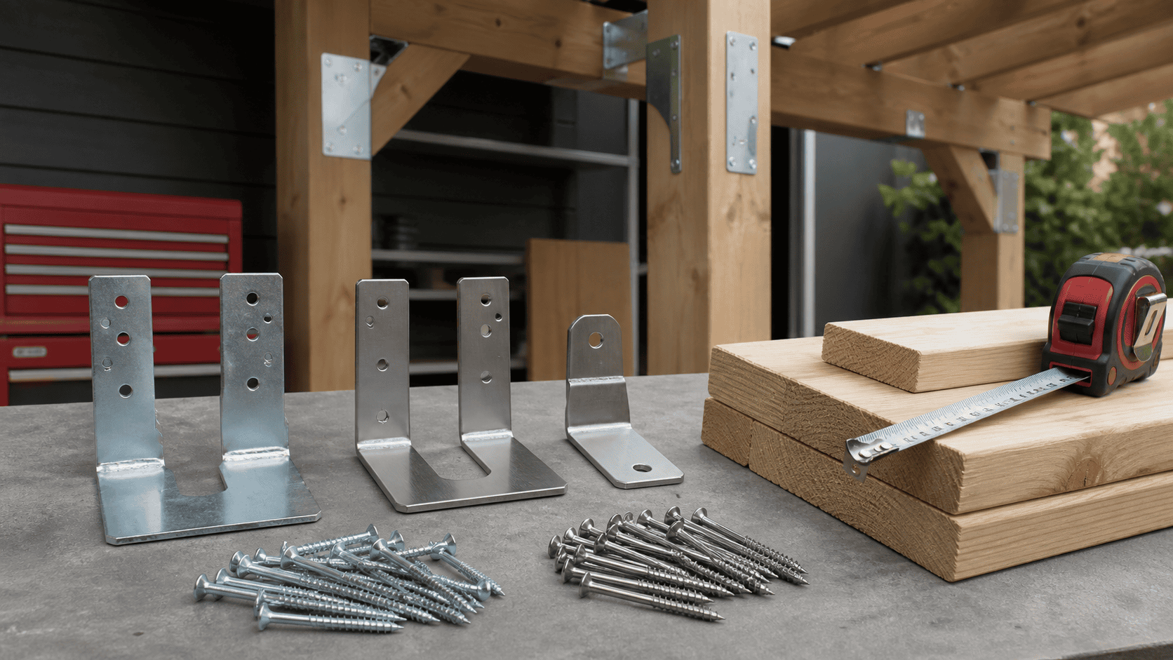 Verzinkt oder rostfrei Holzverbinder fuer Pergola