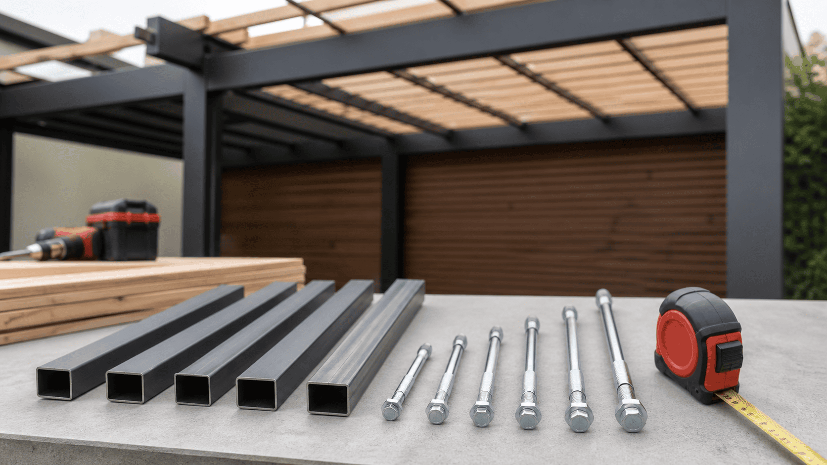 Wie waehlt man die richtige Laenge des Elements fuer Pergola