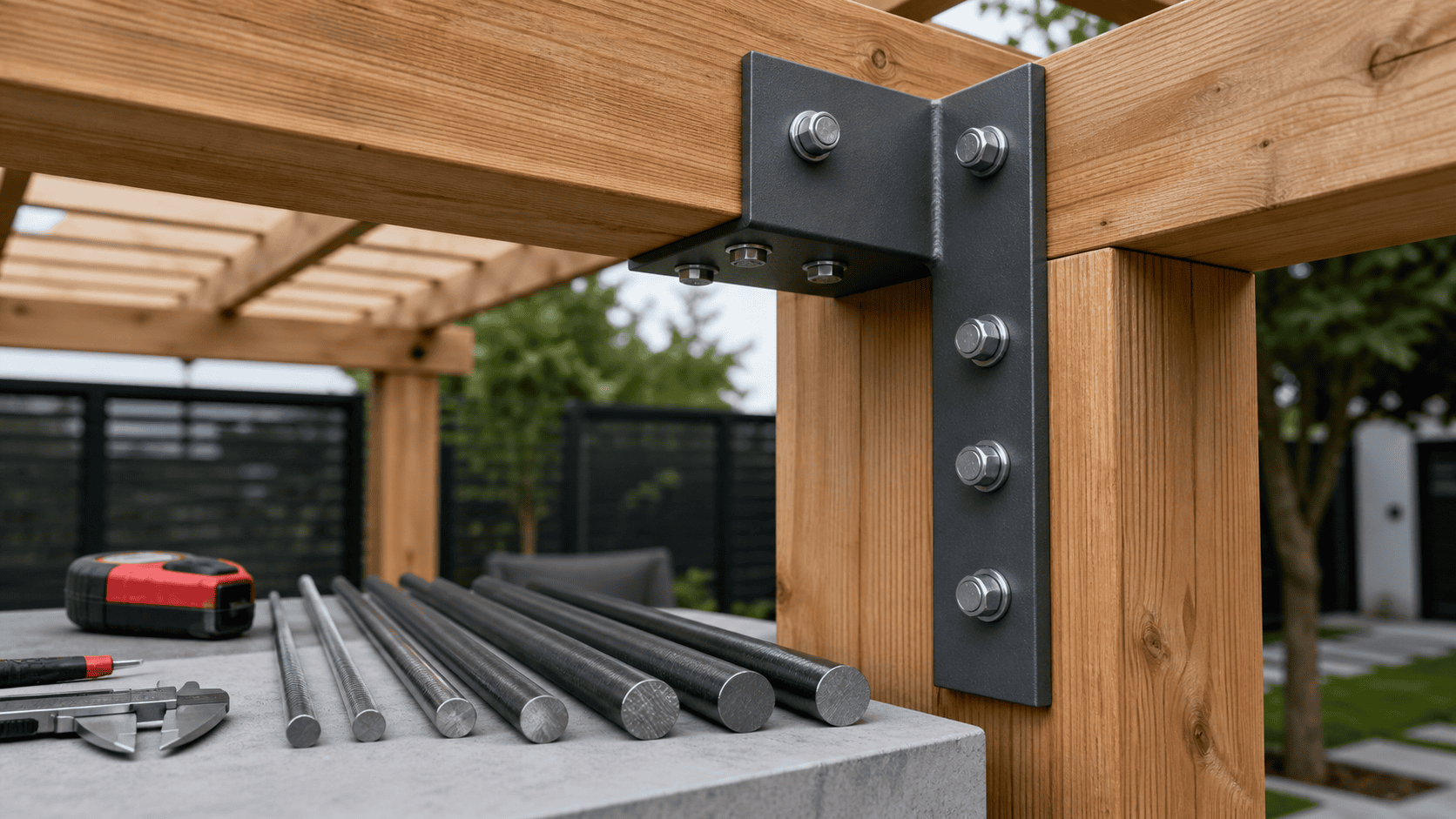 Wie waehlt man den richtigen Durchmesser des Elements fuer Pergola